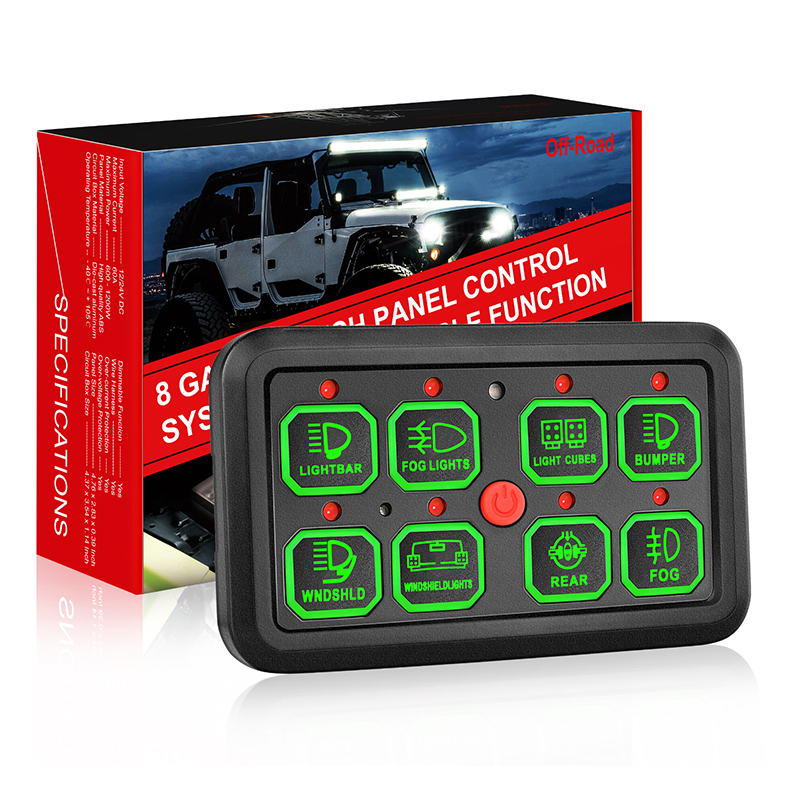 Универсальная светодиодная фоновая световая панель с 8 клавишными переключателями для лодок, автомобилей, грузовиков