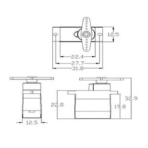 ไมโคร <span class=keywords><strong>MG90</strong></span> 9 กรัม เซอร์โวมอเตอร์เกียร์โลหะ แบบอนาล็อก 4.8V-6V Tower Pro MG90S สำหรับเฮลิคอปเตอร์บังคับวิทยุ เครื่องบิน เรือ รถยนต์ - Product Image 4