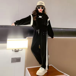 Sudadera con capucha deportiva informal <span class=keywords><strong>de</strong></span> gama alta, diseño estampado para niñas, conjuntos <span class=keywords><strong>de</strong></span> <span class=keywords><strong>ropa</strong></span> <span class=keywords><strong>de</strong></span> primavera, Otoño e Invierno para niños <span class=keywords><strong>de</strong></span> 12 años - Product Image 3