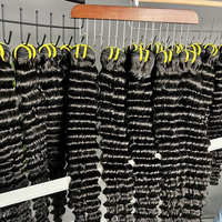 Extensions de cheveux humains vierges bruts de qualité 12A, ondulations profondes, double trame, cheveux vietnamiens, 16 pouces, prêts pour la permanente, toutes les couleurs