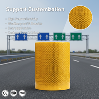 Feuille réfléchissante prismatique de qualité diamant Full-Cube |   Vinyle réfléchissant PMMA haute luminosité pour les panneaux de signalisation routière
