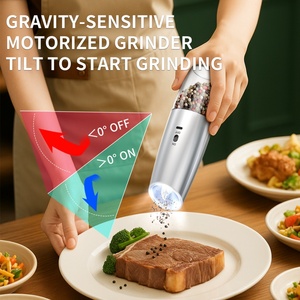 135ML Large Capacity Salt Mill Portable Rechargeable Electric <b>Pepper</b> <b>Grinder</b> Gravity Electric <b>Pepper</b> and Salt Mill Set - Product Image 3
