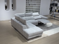 Canapé modulaire d'angle en forme de L, personnalisable, inclinable, avec chargeur USB, pour hôtel, appartement, villa
