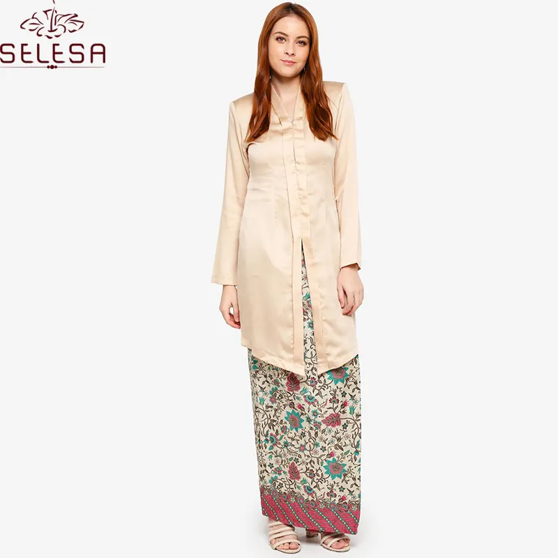 Nuovo Arrivo Modest Abbigliamento Islamico Donne Colorful Peplum Stile Musulmano Hijab Baju Kebaya Malesia