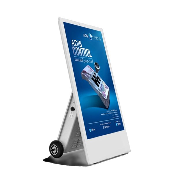 Hot Selling Mobile Digital Display All-Terrain Casters Quick Deployment Outdoors Advertising Display