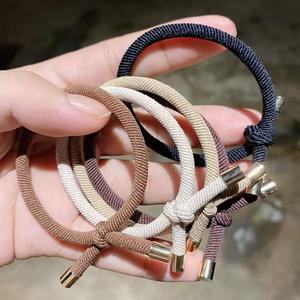 Chouchous à cheveux noués à haute élasticité - Design en <span class=keywords><strong>spirale</strong></span> noir café, attaches pour cheveux sans dommage pour le coiffage quotidien en queue de cheval - Product Image 2