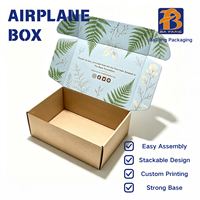 Boîte d'emballage en carton ondulé pliable sur mesure pour avion, extra robuste, avec impression de logo pour la logistique