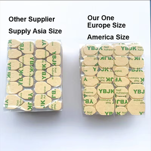 Autocollants de <span class=keywords><strong>texte</strong></span> d'impression de logo personnalisé de haute qualité pour faux ongles colle autocollants de gelée onglets adhésifs de longue durée - Product Image 3