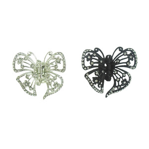 Factory wholesale colorful metal butterfly hair <b>clips</b>, fashionable, hollowed-out, exquisite, small and cute <b>bow</b> decorative hair - Product Image 3