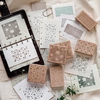 Sceau en caoutchouc en bois de hêtre naturel avec motif gravé personnalisé pour la décoration de carnets, la fermeture d'enveloppes, papeterie en gros