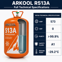 Gas HFO R513a de CE Tontank para el Mercado Europeo, para Refrigeración Comercial a Media Temperatura y Enfriadores, con Certificación REACH