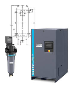 เครื่องอัดอากาศแบบสกรูฉีดน้ำมัน <span class=keywords><strong>Atlas</strong></span> <span class=keywords><strong>Copco</strong></span> <span class=keywords><strong>GA90</strong></span> รุ่น Heavy Duty กำลัง 90 กิโลวัตต์ แรงดัน 13 บาร์ ระบบลมอุตสาหกรรม พร้อมเครื่องอบแห้งในตัว - Product Image 5