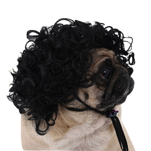 Perruques <span class=keywords><strong>pour</strong></span> animaux de compagnie (chiens et chats) - Accessoires décoratifs <span class=keywords><strong>pour</strong></span> Halloween et Noël avec coiffures bouclées en <span class=keywords><strong>chignon</strong></span>, durables et écologiques - Product Image 4