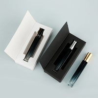 SUMEEAR Vaporisateur de parfum en verre épais carré bleu dégradé de 10 ml, atomiseur, impression d'écran, logo personnalisé, bouchon pulvérisateur, emballé