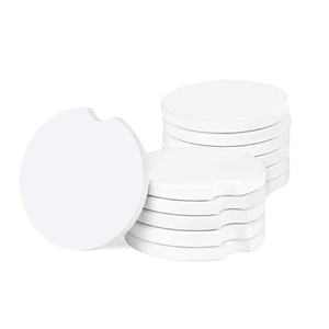 Factory Wholesale Stylish and Durable Car Cup coaster Custom Sublimation Blank Ceramic Car coaster