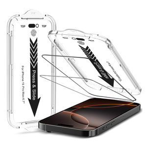 Accesorios de película protectora para <span class=keywords><strong>teléfono</strong></span> móvil personalizados, herramienta de instalación fácil, protector de pantalla con revestimiento oleofóbico, vidrio templado para iPhone - Product Image 1