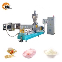 Nouvelle ligne d'extrusion automatique en acier inoxydable brillant pour la transformation de poudres nutritives, machine à fabriquer des purées et des céréales instantanées pour bébés