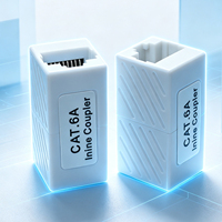 Coupleur RJ45 Cat6A blindé femelle-femelle STP 10 Gbit/s anti-EMI, adaptateur en ligne pour salle serveur, ingénierie réseau, OEM