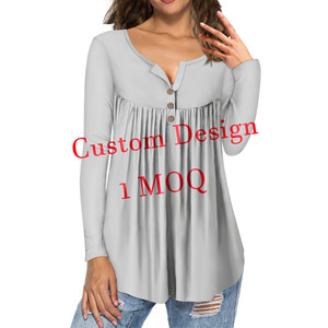 <span class=keywords><strong>T</strong></span>-<span class=keywords><strong>Shirt</strong></span> con Logo personalizzato a manica lunga da <span class=keywords><strong>donna</strong></span> con scollo a V e bottone <span class=keywords><strong>T</strong></span>-<span class=keywords><strong>Shirt</strong></span> invernale Casual Basic con graziosi motivi natalizi 3D - Product Image 5