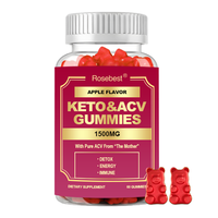 Gummies Keto & ACV à Marque Blanche OEM 1500mg Vinaigre de Cidre de Pomme avec la Mère, Complément Minceur pour l'Énergie et le Métabolisme