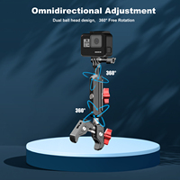 Mechrig Motorrad Lenker Krabben klemme Metall Magic Arm Stangen halterung für Action-Kameras,, Insta360, Pocket 3