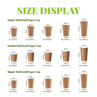 Gobelets à café chauds jetables ZJPACK 16oz à double paroi en papier kraft de qualité alimentaire, recyclables, avec revêtement PE, logo personnalisé, vente en gros