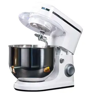 6.5L 1500W Stainless Steel 3-in-1 Electric Stand Mixer with Dough Hook Hands-On Food Mixer for Household and RV Kitchen Use
