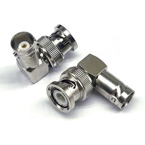 اتصال <span class=keywords><strong>BNC</strong></span> ذكر إلى أنثى 90 درجة زاوية الحق موصل محوري النحاس لتطبيقات الترددات اللاسلكية - Product Image 1