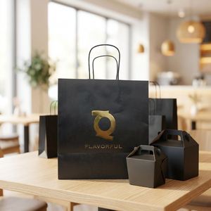 Bolsas de Compra de Papel Kraft Personalizadas Directas de Fábrica con Logotipo, Bolsas de Regalo de Lujo Ecológicas - Product Image 6