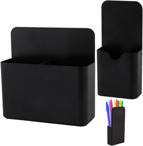 Organisateur mural magnétique en promotion avec horloge, boîte à crayons et porte-stylos - Product Image 1