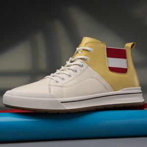 Nouvelles chaussures invisibles mi-hautes pour hommes, respirantes, antidérapantes, style britannique, tendance, en cuir véritable, été/hiver - Product Image 5