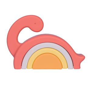 Juguete Educativo de Silicona con Forma de Dinosaurio para Bebés, Bloques de Silicona para Apilar, Juego de Aprendizaje, Regalo para Niños de 0 a 12 Meses, 1 a 3 y 2 a 4 Años - Product Image 1