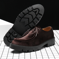 Mocassins en daim PU confortables et respirants pour hommes, à lacets, pour le bureau, les mariages, les occasions formelles, chaussures plates, chaussures de travail