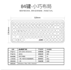 Mini Teclado Inalámbrico Portátil de 2.4G, Colorido, Retro, Bonito, Modelo <span class=keywords><strong>Ducky</strong></span> <span class=keywords><strong>One</strong></span> 2, 2020 - Product Image 2