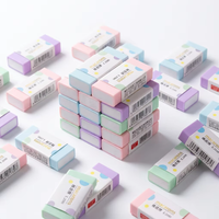 Gommes à effacer colorées en forme de macaron, formule à faible résidu, les miettes forment des bandes au lieu de se disperser, le bureau reste propre