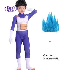 Combinaisons Adulte Enfants Costumes Carnaval Anime Cosplay Vacances Queue Perruque Bleu Nouvel An Habiller Costumes pour <span class=keywords><strong>Costume</strong></span> <span class=keywords><strong>Vegeta</strong></span> - Product Image 5