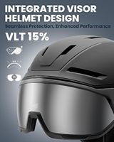 Ensemble casque et lunettes de ski/snowboard 2-en-1 avec ajustement réglable, aérations et visière anti-UV/anti-buée pour tous