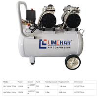 Compresseur d'air 2Hp 50 litière 3 phases Piston 5 Hp à entraînement Direct Portable simple