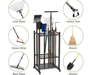 Long-Lasting Durability Steel 3-Layer <strong>Medium</strong> <strong>Duty</strong> Galvanized Tool <strong>Storage</strong> Rack Garage Workshop Organizer <strong>Shelf</strong> - Product Image 3