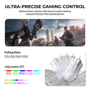 XVX <span class=keywords><strong>Mouse</strong></span> Gaming ergonomik berkabel, 12000 DPI RGB Backlit 12 mode 7 tombol makro antarmuka USB mendukung PC - Product Image 5