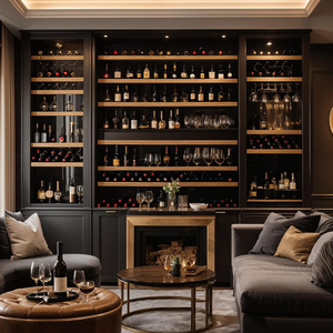 Hôtel de luxe léger Prévention de la corrosion Armoire <span class=keywords><strong>bar</strong></span> à <span class=keywords><strong>vin</strong></span> en acier inoxydable 304 Contrôle de la température intégré Armoire à <span class=keywords><strong>vin</strong></span> de luxe - Product Image 1