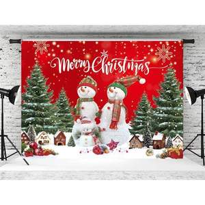 Bannière pliable en papier style rétro Père Noël avec impression numérique pour fêtes de Noël et anniversaires – Fournitures de fête joyeuses - Product Image 2
