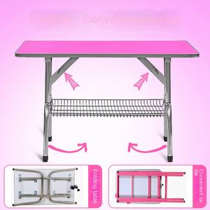 Höhenverstellbarer und Klappbarer Hydraulischer Trimmtisch aus Edelstahl für Hunde und Kleintiere, Pflegetisch mit Wanne für den Tierbedarf - Product Image 4