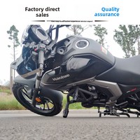 Pour moto Haojue DL150 : Barre de protection antichute, garde-mains pour sacoches latérales, modification de porte-bagages arrière/support de selle (acier au carbone)