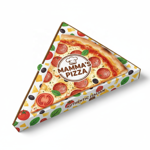Cajas <span class=keywords><strong>Para</strong></span> Pizza personalizadas, caja de pizza de papel con logotipo, contenedor de comida triangular, caja de rebanadas de pizza con impresión personalizada - Product Image 3