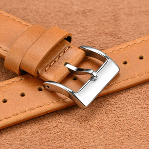 Bracelet de montre en cuir véritable huilé vintage pour <span class=keywords><strong>Tissot</strong></span> 18mm 20mm 22mm, bracelet de montre en cuir de vachette de première qualité, universel - Product Image 3