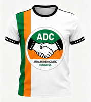 T-shirt de campagne ADC personnalisé en gros à bas prix – T-shirt imprimé pour supporters de rallye politique électionnaire au Nigeria à prix réduit
