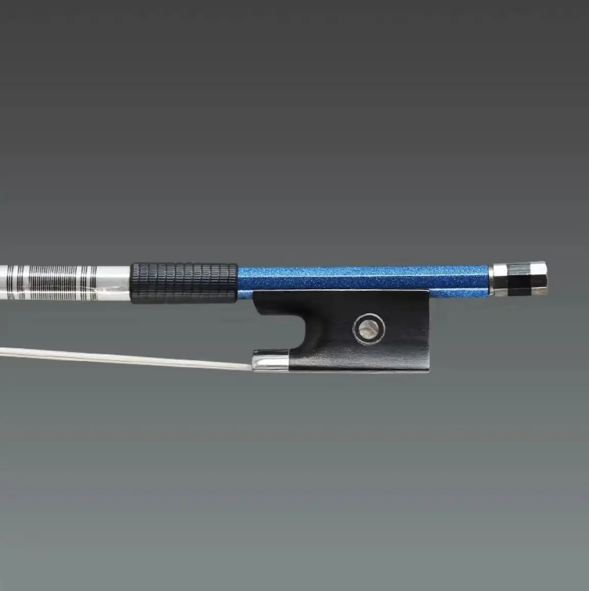 hot sale in stock factory light weight teaching round blue color carbon fiber violin bow 4/4