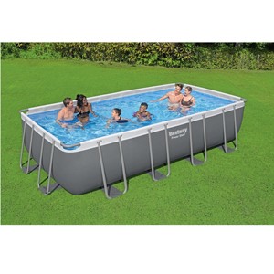 Bestway 56467/56536E <span class=keywords><strong>Piscine</strong></span> extérieure en PVC avec cadre <span class=keywords><strong>rectangulaire</strong></span> en acier pour <span class=keywords><strong>piscine</strong></span> hors sol <span class=keywords><strong>5</strong></span>.49 <span class=keywords><strong>m</strong></span> X 2.74 <span class=keywords><strong>m</strong></span> X 1.22 <span class=keywords><strong>m</strong></span> - Product Image 1