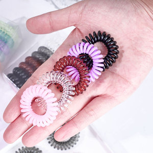 Élastiques à cheveux en forme de cordon téléphonique, couleurs bonbon, haute élasticité, dégradé de couleurs, usage quotidien, accessoires pour cheveux en résine plastique - Product Image 3